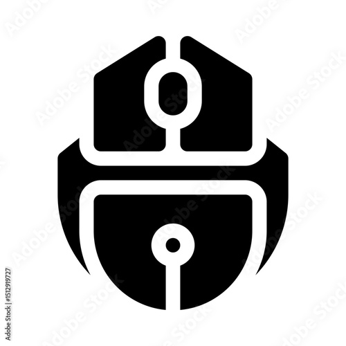 Gaming mouse glyph icon