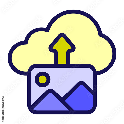 Upload Image Flat Icon