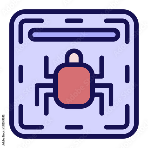 Virus Scan Flat Icon