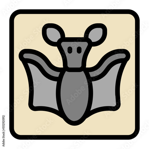 Jungle bat Flat Icon