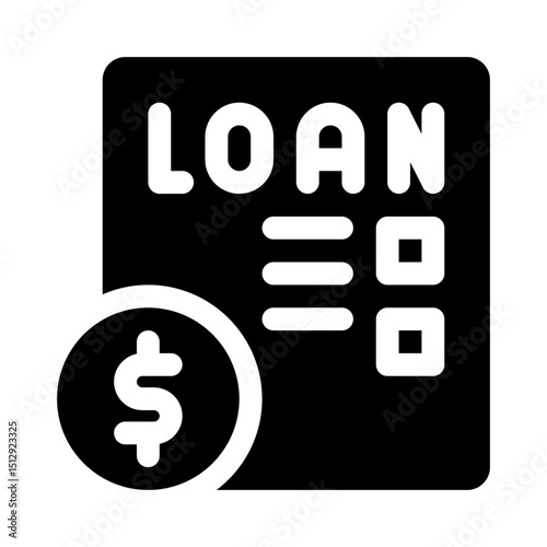 Loan glyph icon
