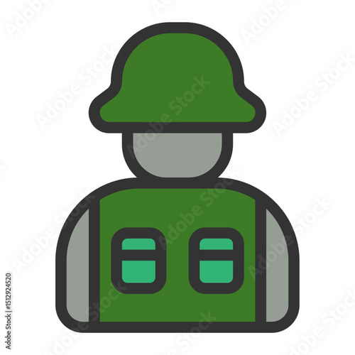 lone soldier Flat Icon