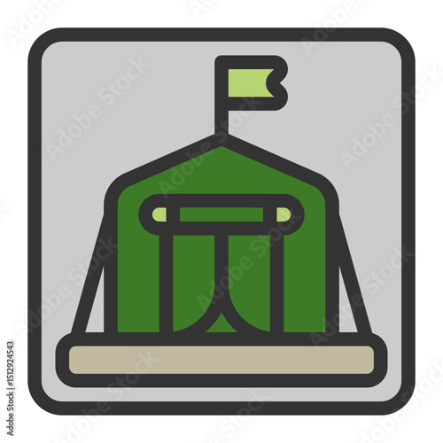 Military tent Flat Icon
