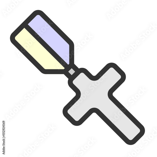 Memorial Cross Flat Icon
