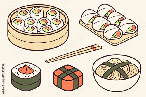 set of sushi