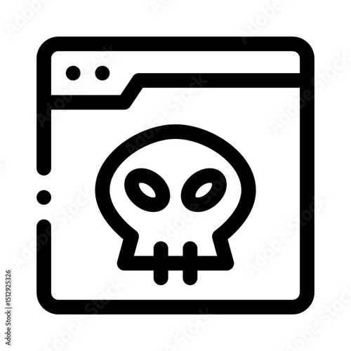 Dark web line icon