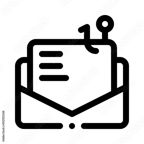 Phishing line icon