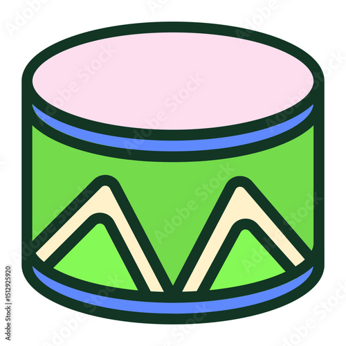 Maracatu Drum Flat Icon
