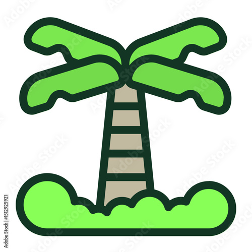 Palm Tree Flat Icon
