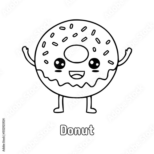cartoon illustration of a Donut