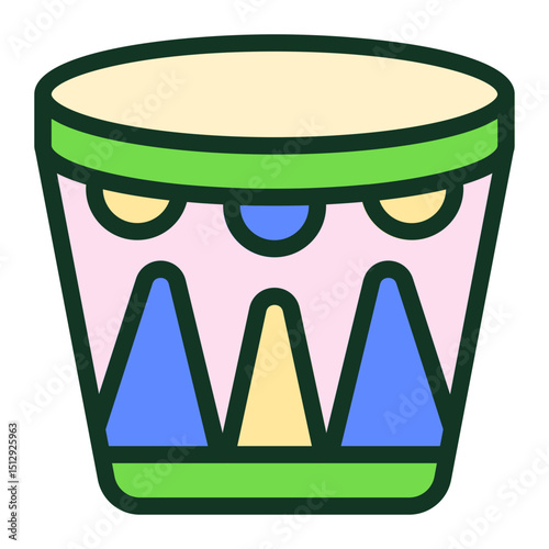 Samba Drum Flat Icon
