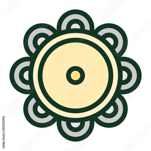 Tambourine Flat Icon
