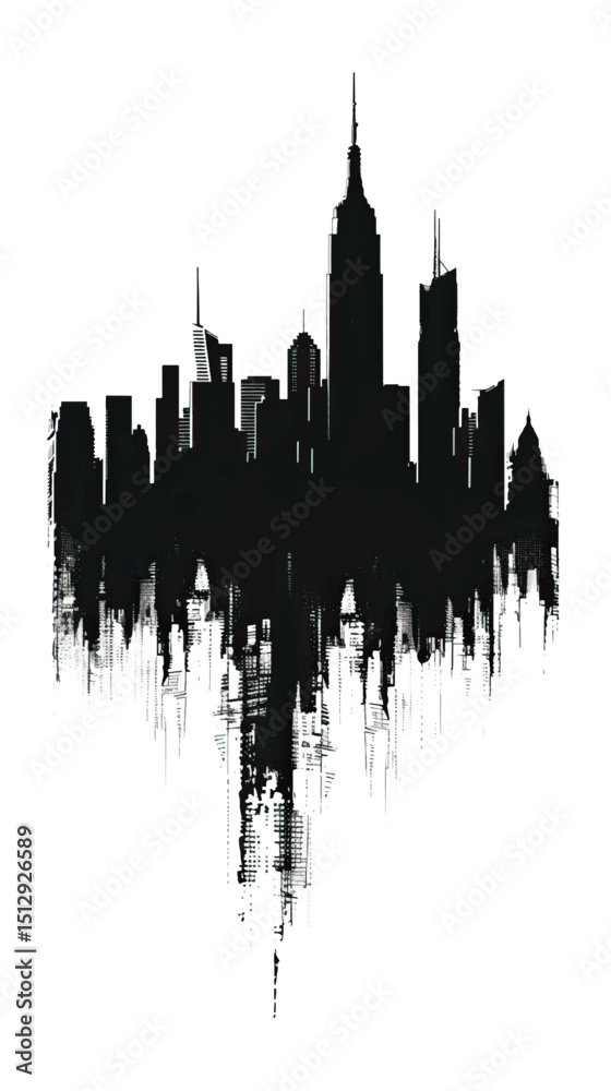 Modern City skyline . city silhouette. vector illustration , black silhouettes isolated on white background Modern City skyline . city silhouette. vector illustration , black silhouettes isolated on white background