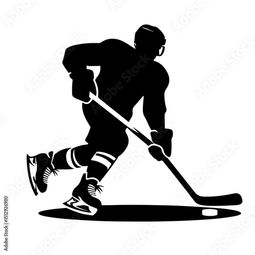 ice hockey player silhouette 