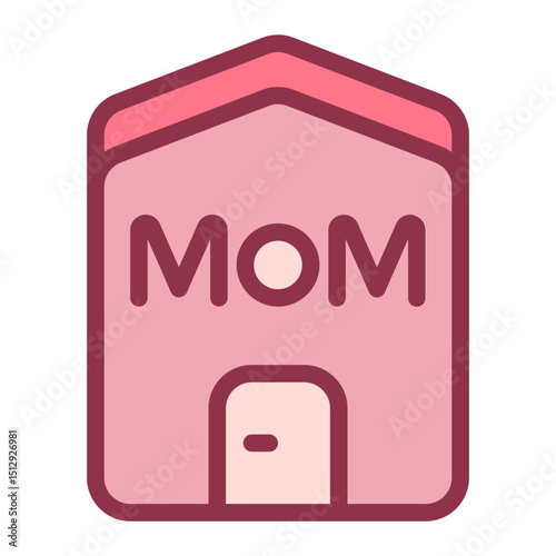 Home is Mom Flat Icon