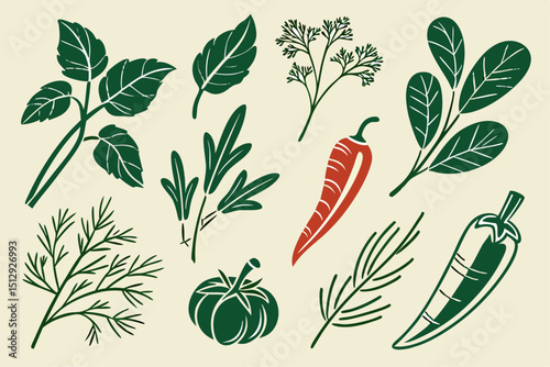 seamless pattern with vegetables