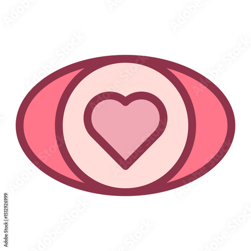 Love in Her Eyes Flat Icon