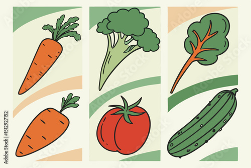 set of vegetables