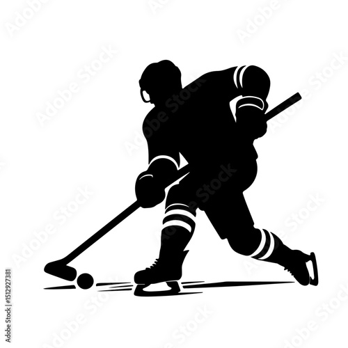 ice hockey player silhouette 