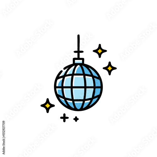 Sparkling Disco Ball Party Icon