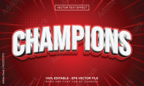 Champions Vector text Effect
