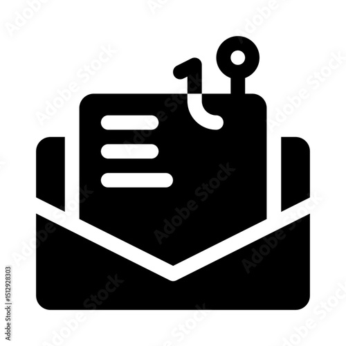 Phishing glyph icon