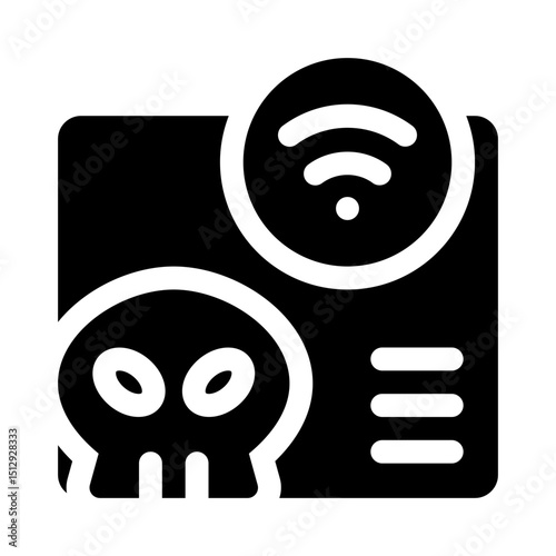 Wi Fi hacking glyph icon