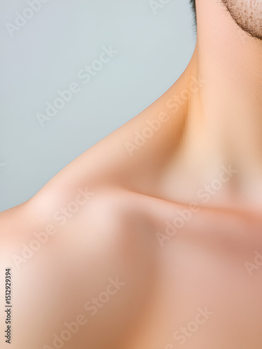 close up of human shoulder,part of body