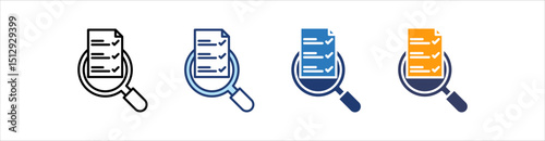 Inspection Icon Set Multiple Style Collection  