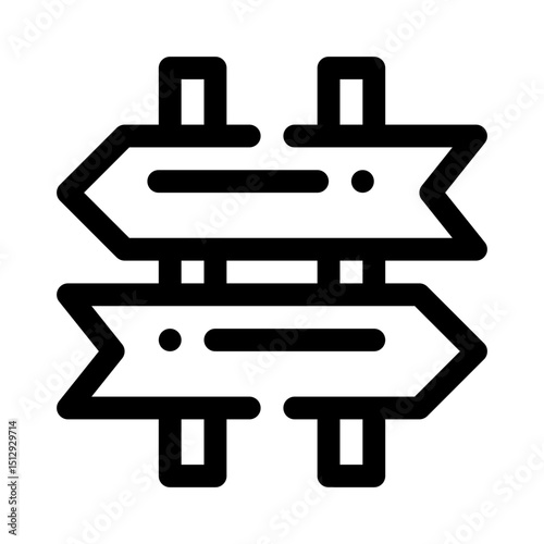Signpost line icon
