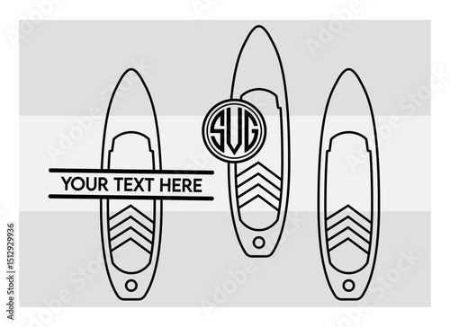 Surfboard SVG Silhouette Bundle, Surfing Silhouette, Summer Svg, Surf boards Svg, Surfing Board Svg, Surfboard Png, Surfboard Monogram Svg, Split Monogram, Circle Monogram 