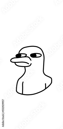 i don t give a duck illustration line art hand drawn meme