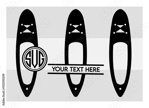 Surfboard SVG Silhouette Bundle, Surfing Silhouette, Summer Svg, Surf boards Svg, Surfing Board Svg, Surfboard Png, Surfboard Monogram Svg, Split Monogram, Circle Monogram 