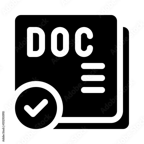 Checkmark Document glyph icon