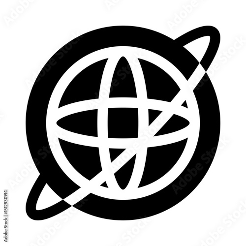 Globe glyph icon