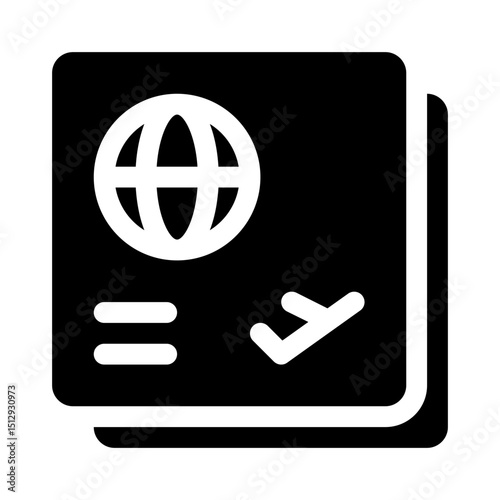 Passport glyph icon