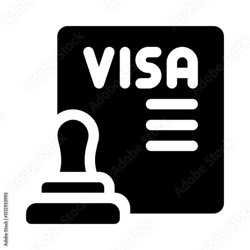 Visa Stamp glyph icon