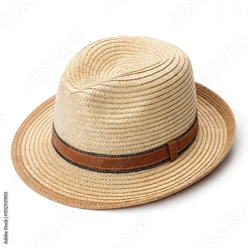 straw hat on the palm tree
