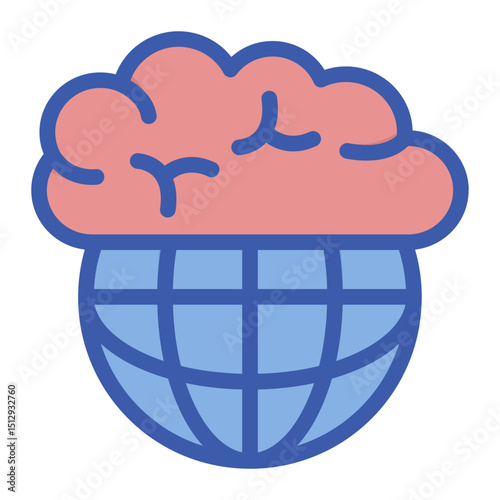 Neural Network Flat Icon