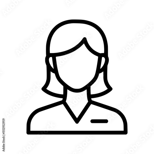 Outline icon of receptionist