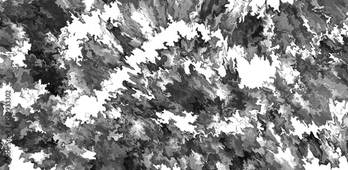 Abstract texture with thick strokes that mimic the movement of leaves or water. Contrasting areas create depth and drama