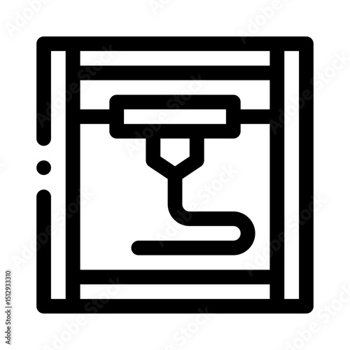 3D printing line icon