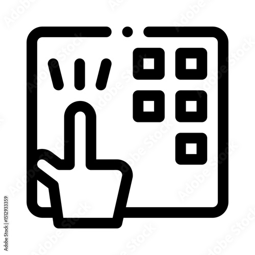 Touchscreen Interface line icon