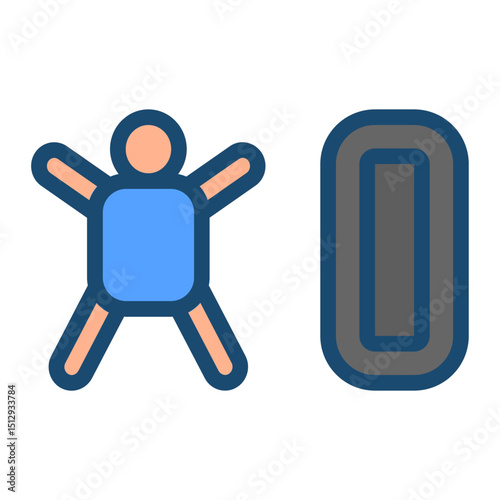 Jumping Unknown Flat Icon