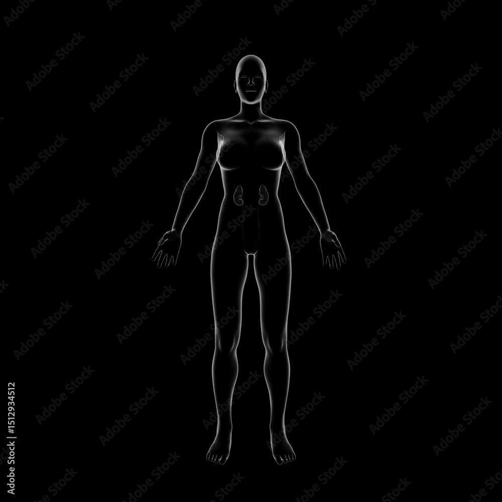 Detailed 3D Anatomical Model Highlighting Human Body's Complex Structure Detailed 3D Anatomical Model Highlighting Human Body's Complex Structure