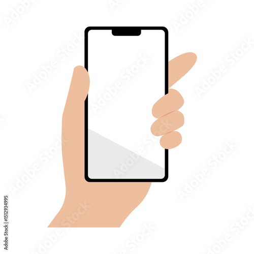 スマホを持つ手のイラスト