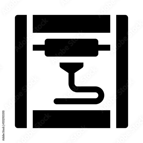 3D printing glyph icon