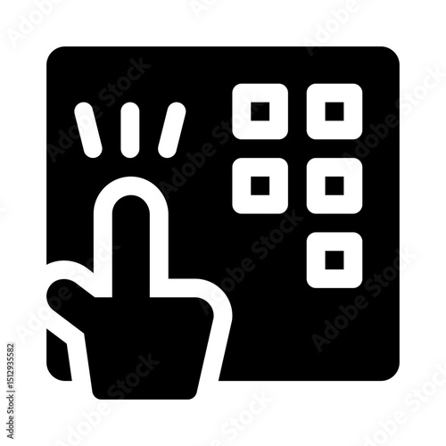 Touchscreen Interface glyph icon
