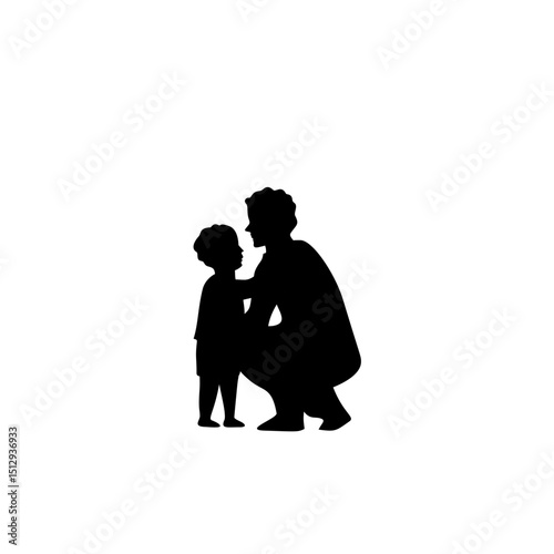 Happy Father's Day with son silhouette