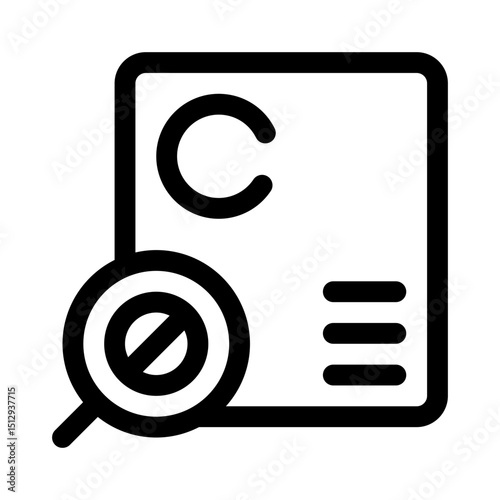 Plagiarism line icon